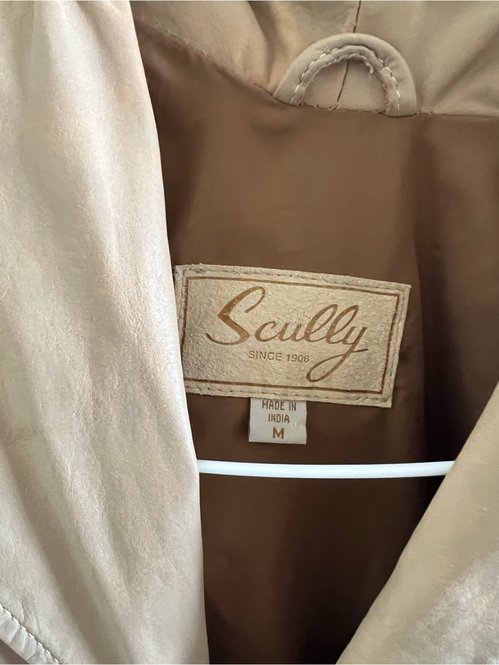 Scully Beige Fringe Leather Jacket with Sleeve Artwork - Picture 3 of 4